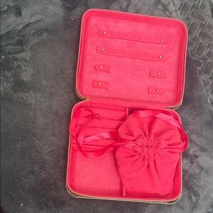 Pink Jewelry Travel Case